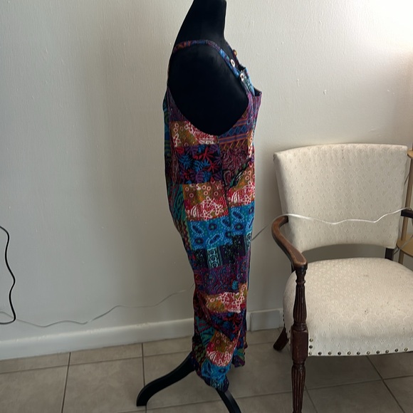 Patch patterned cloth overalls size small - Picture 4 of 10